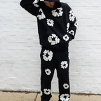 Caleb – Floral Long-Sleeved Hoodie & Wide-Leg Trousers Set