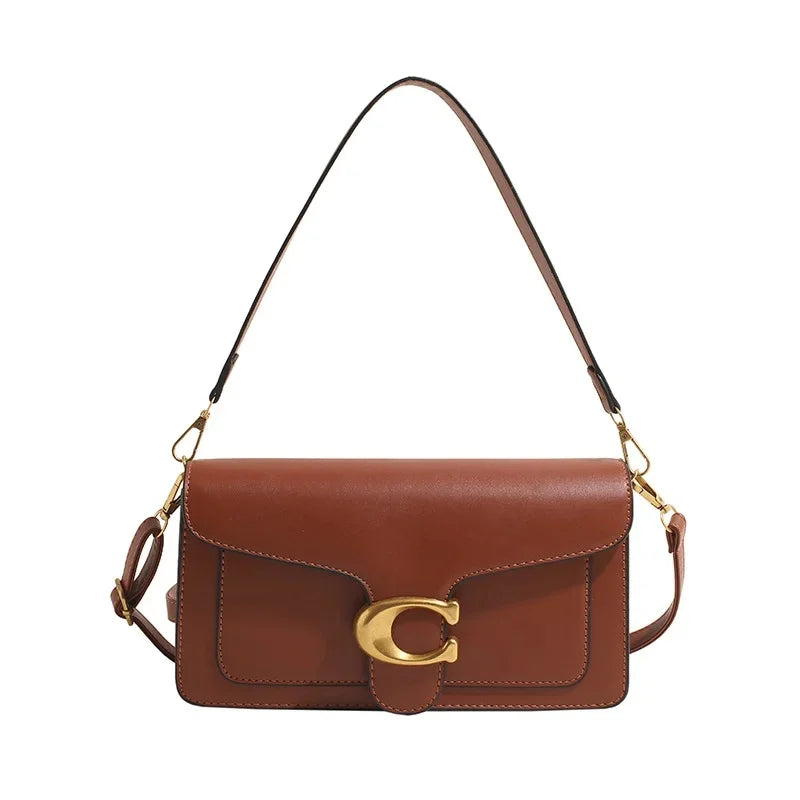 Minimalist Shoulder Bag for Women | Multi-layered Storage & Neutral Style