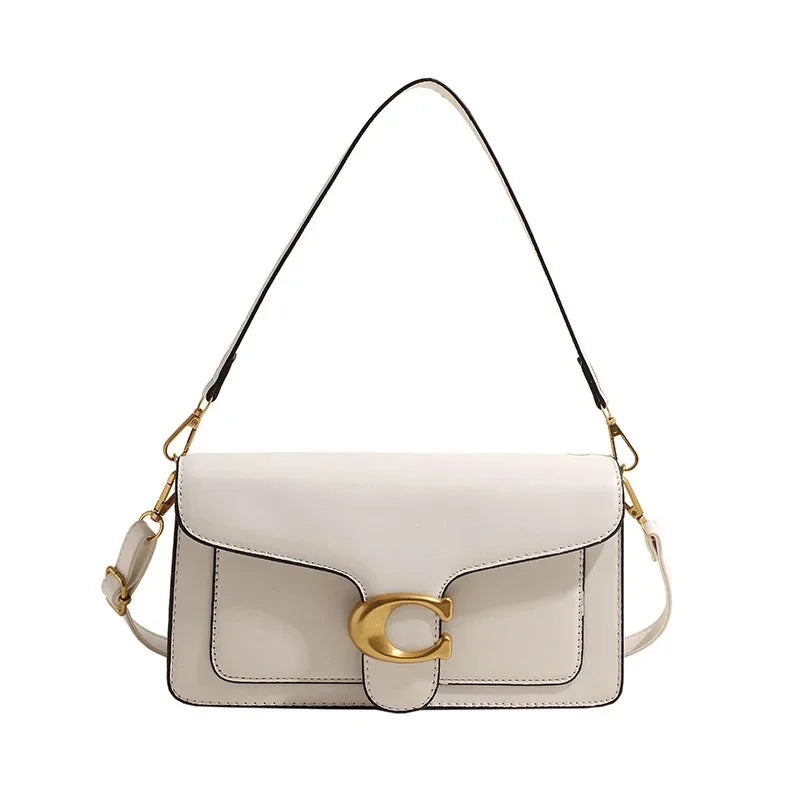 Minimalist Shoulder Bag for Women | Multi-layered Storage & Neutral Style