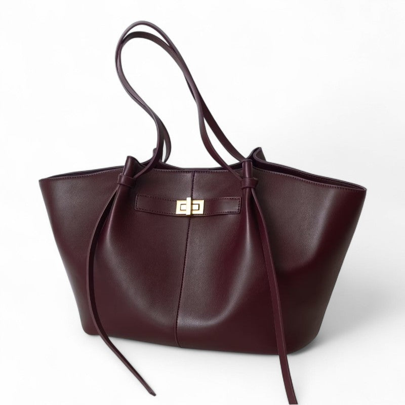 LYRA – Large Black PU Leather Handbag
