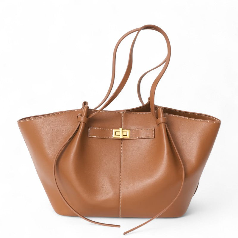 LYRA – Large Black PU Leather Handbag