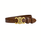 Black Leather Belt with Gold Buckle | Elegance & Versatility for All Occasions