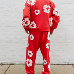 Caleb – Floral Long-Sleeved Hoodie & Wide-Leg Trousers Set