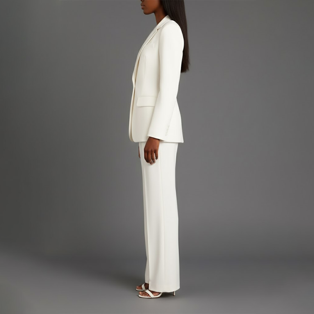 Christian | Ensemble de Costume Femme Chic avec Blazer Long Sur Mesure