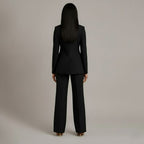 Christian | Ensemble de Costume Femme Chic avec Blazer Long Sur Mesure