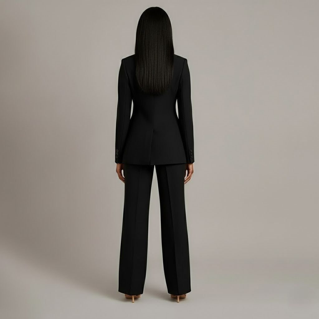 Christian | Ensemble de Costume Femme Chic avec Blazer Long Sur Mesure
