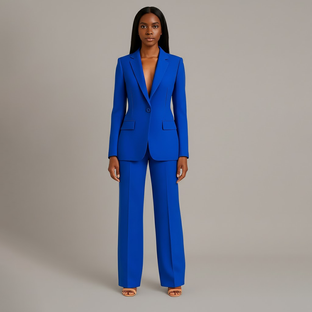 Christian | Ensemble de Costume Femme Chic avec Blazer Long Sur Mesure