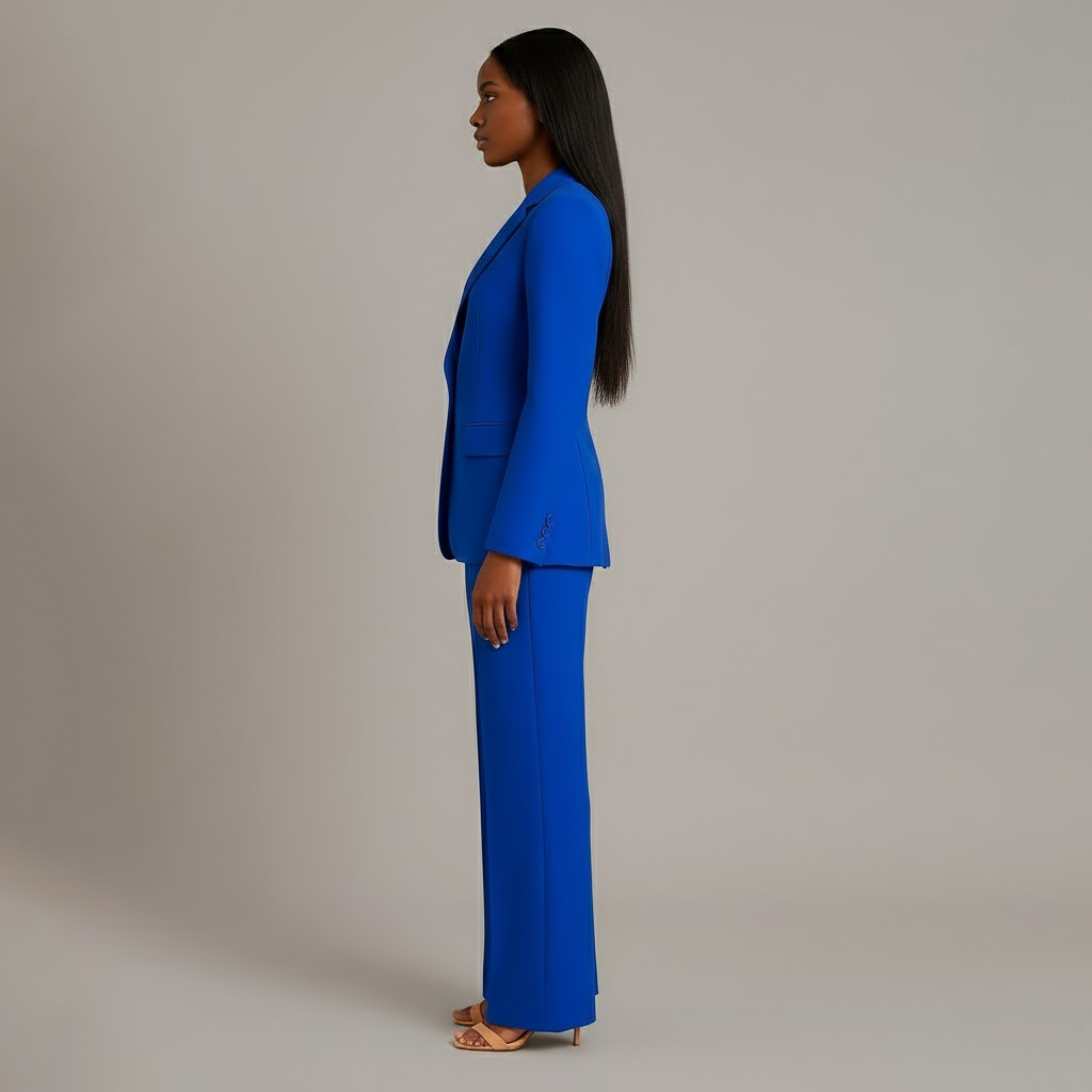 Christian | Ensemble de Costume Femme Chic avec Blazer Long Sur Mesure