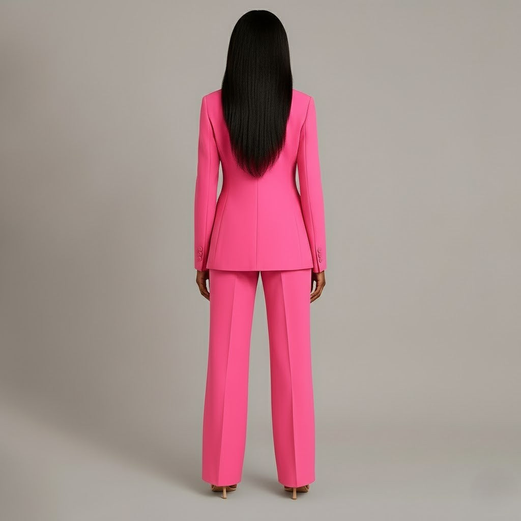 Christian | Ensemble de Costume Femme Chic avec Blazer Long Sur Mesure