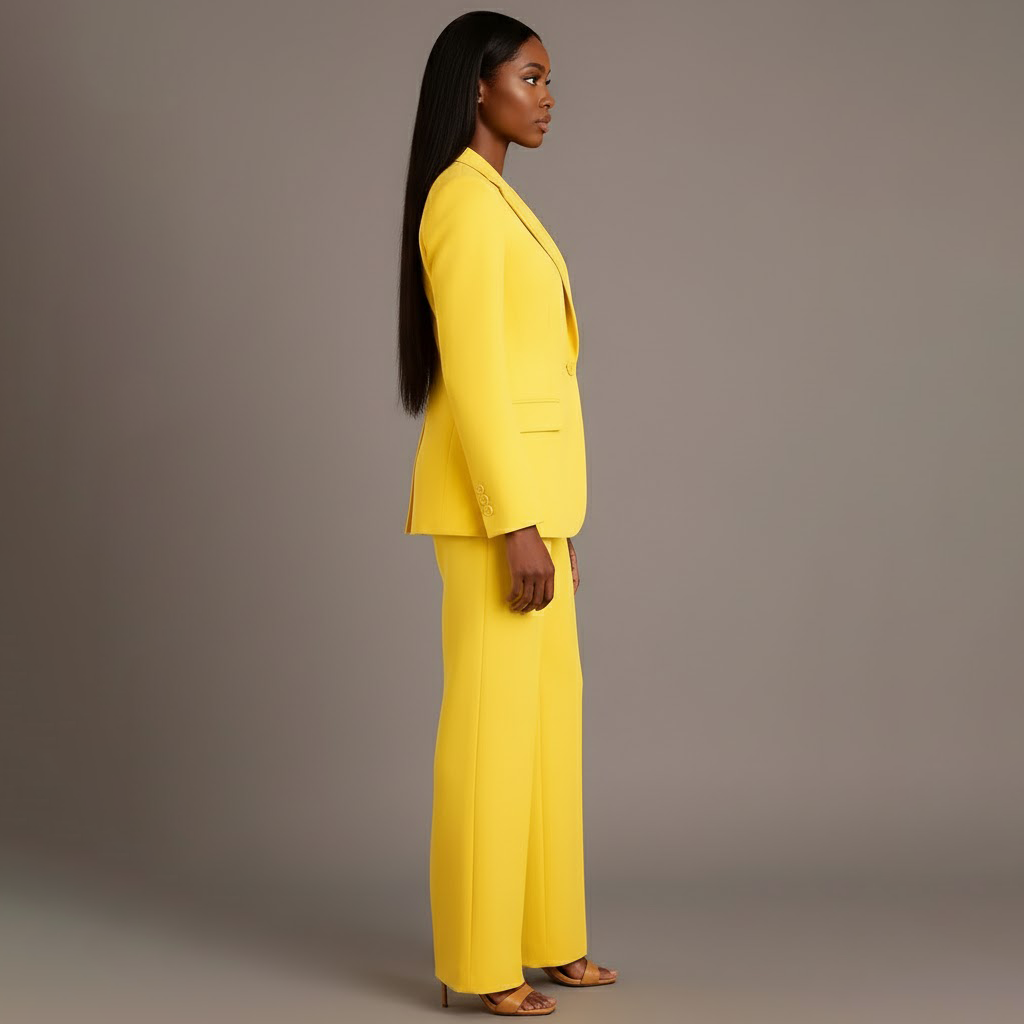 Christian | Ensemble de Costume Femme Chic avec Blazer Long Sur Mesure
