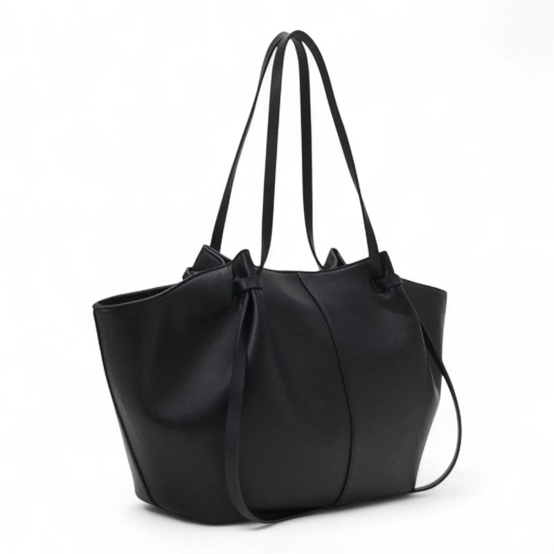 LYRA – Large Black PU Leather Handbag