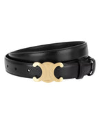 Black Leather Belt with Gold Buckle | Elegance & Versatility for All Occasions
