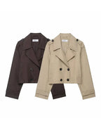Elegant Women's Trench Coat | Double-Breasted with Practical Pockets