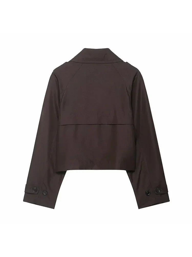 Elegant Women's Trench Coat | Double-Breasted with Practical Pockets