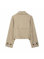 Elegant Women's Trench Coat | Double-Breasted with Practical Pockets