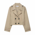 Elegant Women's Trench Coat | Double-Breasted with Practical Pockets