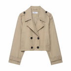Elegant Women's Trench Coat | Double-Breasted with Practical Pockets