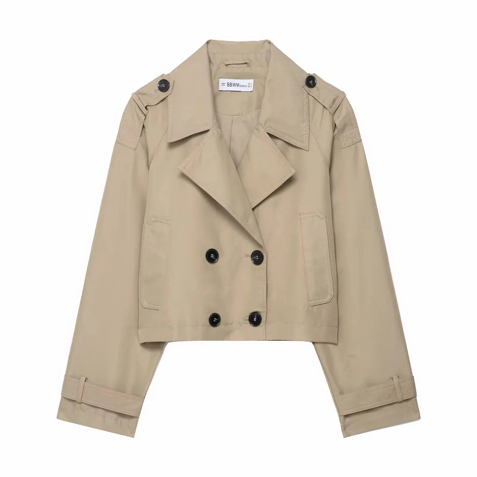 Elegant Women's Trench Coat | Double-Breasted with Practical Pockets