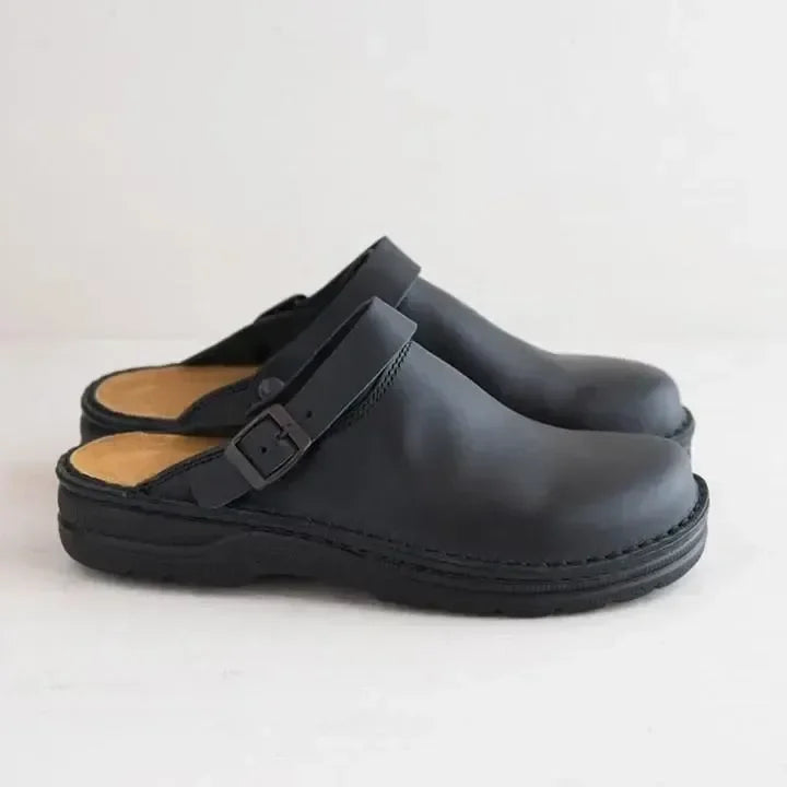 Premium Leather Slip-On Clogs - Comfortable, Stylish & Long-Lasting