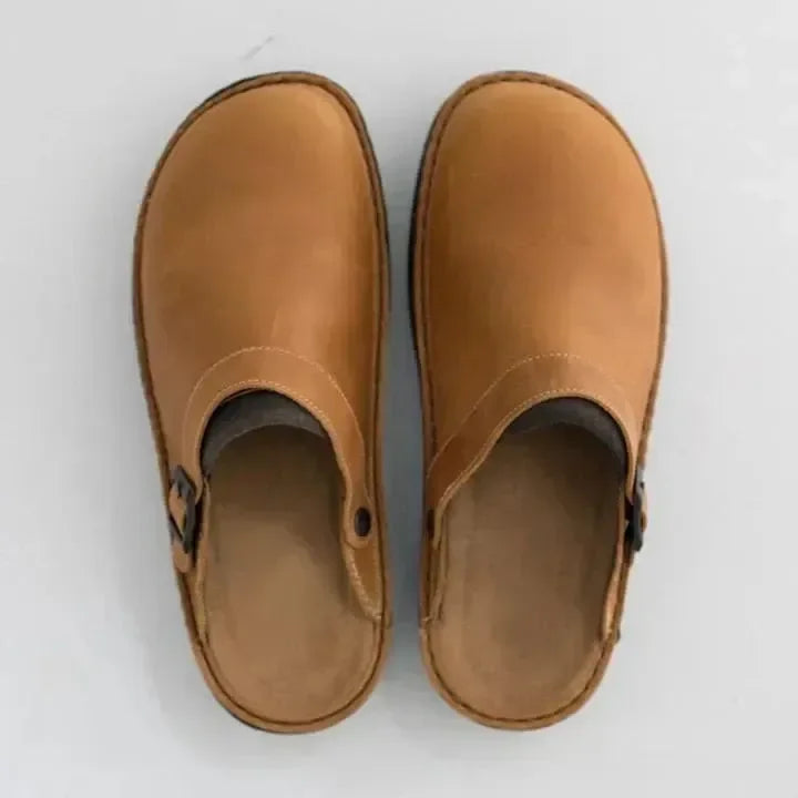 Premium Leather Slip-On Clogs - Comfortable, Stylish & Long-Lasting