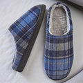 Men’s Classic Plaid Memory Foam Slippers - Warm & Relaxed