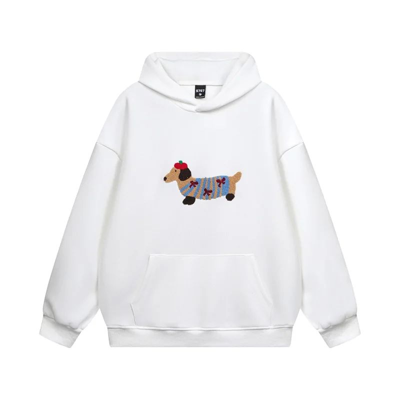 Milo | Unisex Oversize Hoodie with Dachshund Embroidery
